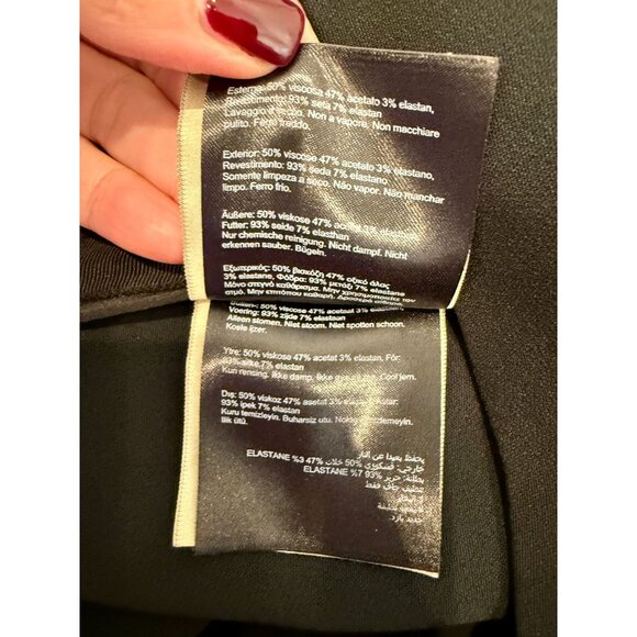 Roland Mouret Black Romolo Cape Sleeve Midi Dress NWT - Size 8 - Picture 8 of 14